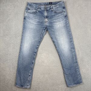 AG Adriano Goldschmeid Jean Mens Blue Everett Slim Straight Size 34